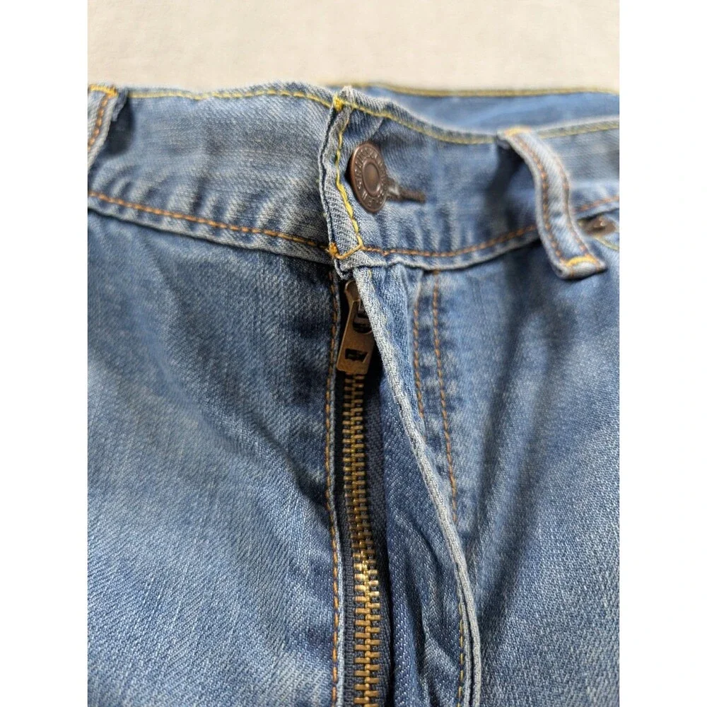 Levi's 505 Straight Leg Jeans Mens 38x32 Blue Denim Classic Casual Workwear